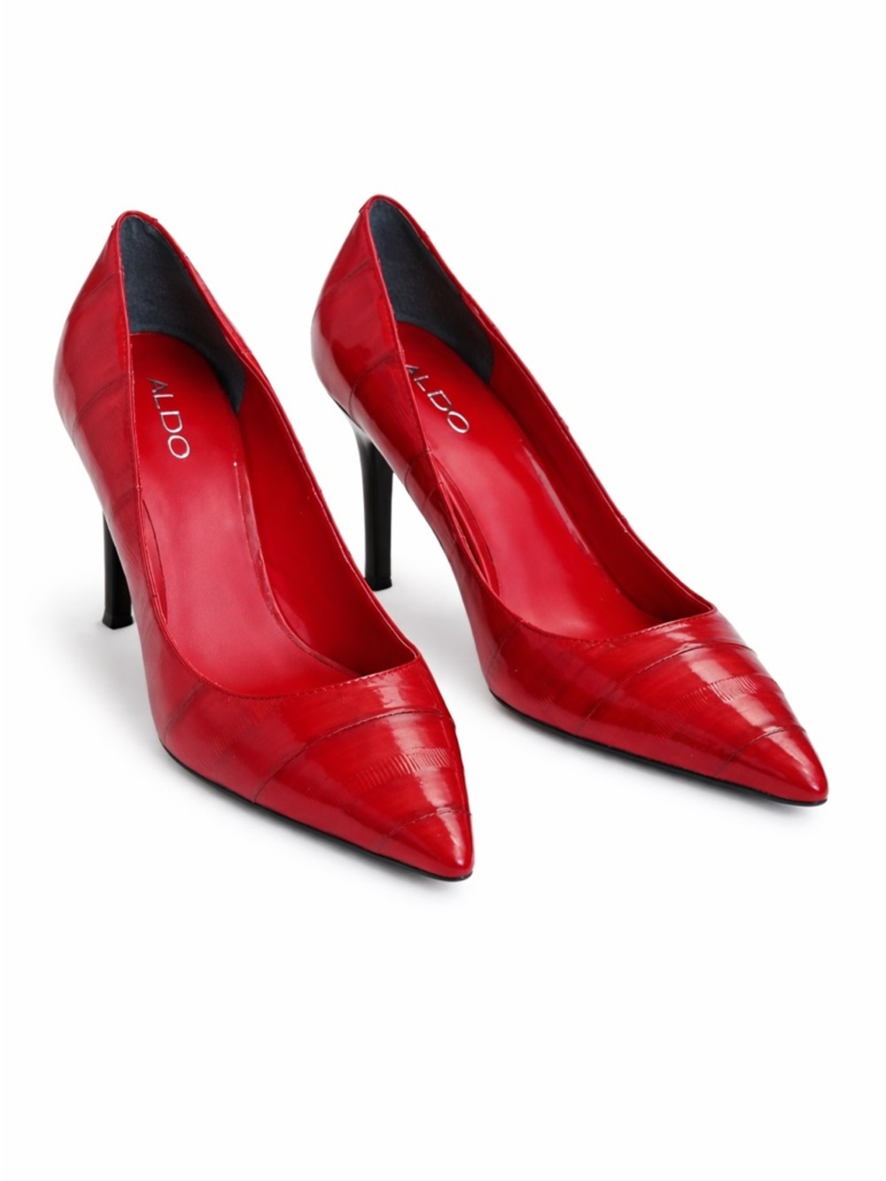 Vintage ALDO Red Patent Leather Pumps – Size 38 (eel, Kitten Heel)